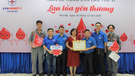 “Nhiệt điện Phú Mỹ - Hiến giọt máu hồng” lan tỏa yêu thương
