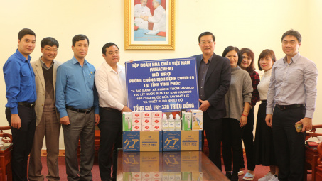 Vinachem chung tay phòng, chống dịch Covid-19 tại vùng dịch Vĩnh Phúc