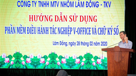 Nhôm Lâm Đồng: Ứng dụng phần mềm điều hành tác nghiệp V-Office và chữ ký số