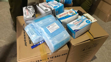 Một triệu chiếc khẩu trang không nguồn gốc sắp bị tuồn sang Campuchia