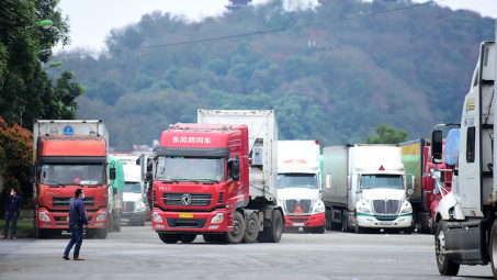 Xuất 108 xe nông sản, hoa quả qua cửa khẩu Tân Thanh trong ngày 8/3