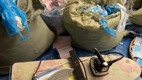 Long An: Phát hiện 2 cơ sở có dấu hiệu tái chế khẩu trang y tế đã qua sử dụng