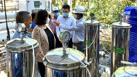 PV GAS tặng 2 hệ thống lọc nước ngọt cho tỉnh Bến Tre