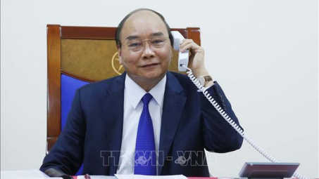 Thủ tướng Nguyễn Xuân Phúc điện đàm với Tổng thống Hoa Kỳ
