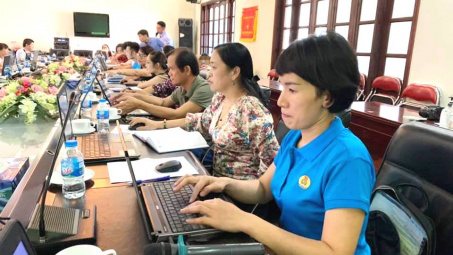 Cán bộ công đoàn ngành Hóa chất tham gia tập huấn sử dụng phần mềm Quản lý đoàn viên