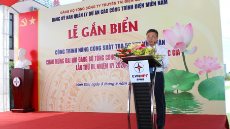 Đảng ủy EVNNPT gắn biển công trình chào mừng Đại hội Đảng bộ Tổng công ty