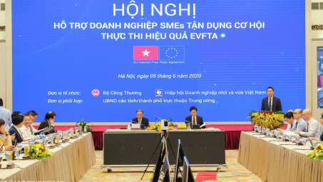 [Tin ảnh]: Hội nghị Hỗ trợ doanh nghiệp SMEs tận dụng cơ hội thực thi hiệu quả EVFTA