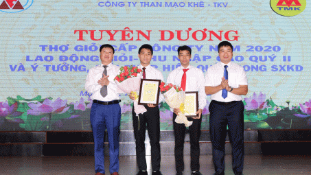 Công ty than Mạo Khê tuyên dương 39 thợ giỏi năm 2020