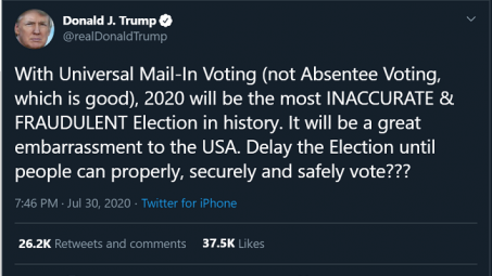 [Quốc tế nổi bật] Ông Trump muốn hoãn bầu cử