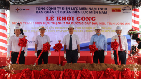 Khởi công Trạm 110kV Hựu Thạnh 2 và đường dây đấu nối tỉnh Long An