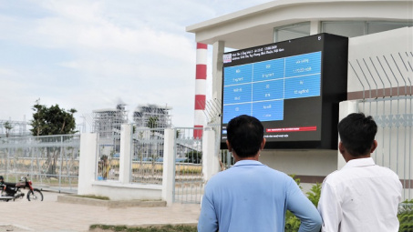 Nhiệt điện Vĩnh Tân: Đưa vào sử dụng Bảng điện tử hiển thị thông số môi trường