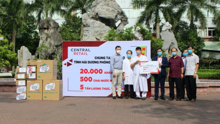 Central Retail hỗ trợ vật tư y tế và thực phẩm cùng tỉnh Hải Dương vượt dịch Covid-19