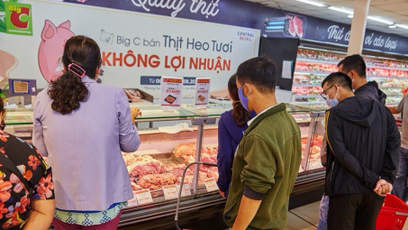 Hai hệ thống siêu thị lớn khởi xướng chương trình bán thịt lợn tươi không lợi nhuận