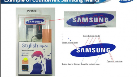 Thu giữ 2.363 linh kiện điện thoại giả mạo nhãn hiệu Apple và Samsung