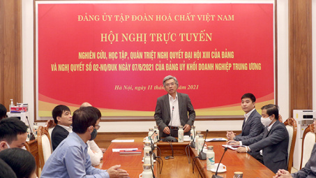 Đảng ủy VINACHEM: Tổ chức hội nghị quán triệt và triển khai Nghị quyết Đại hội XIII của Đảng theo hình thức trực tuyến