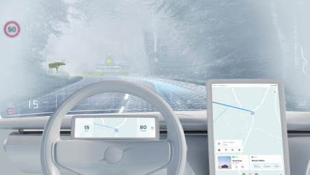 Volvo nghiên cứu công nghệ biến toàn bộ kính chắn gió thành màn hình hiển thị