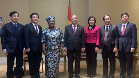 Bộ trưởng Nguyễn Hồng Diên tháp tùng Chủ tịch nước tiếp Bà Ngozi Okonjo-Iweal, Tổng giám đốc Tổ chức Thương mại thế giới WTO