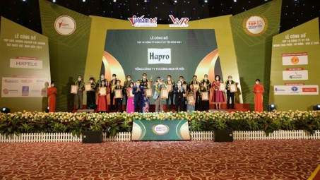Hapro tiếp tục được vinh danh TOP 10 Công ty bán lẻ uy tín 2021