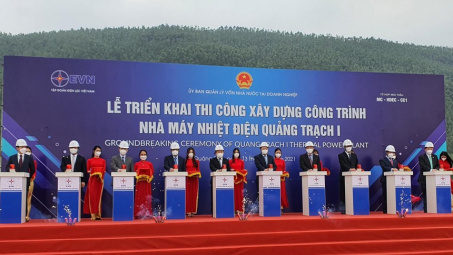Triển khai thi công xây dựng công trình Nhà máy nhiệt điện Quảng Trạch I