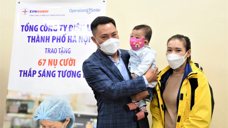 EVNHANOI tài trợ phẫu thuật miễn phí dị tật hàm mặt cho trẻ em nghèo