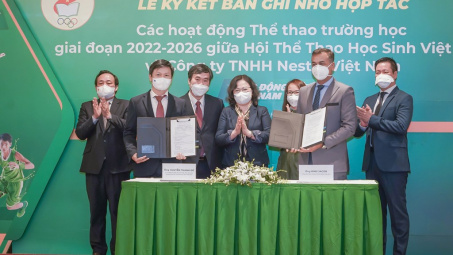 Nestlé Việt Nam ký kết tài trợ 38 tỷ đồng cho các hoạt động thể thao trường học