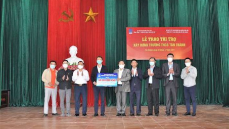 Tổng Công ty Thăm dò Khai thác Dầu khí (PVEP) tài trợ xây dựng Trường THCS Tân Thành