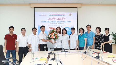 Vĩnh Tân 4: Chúc mừng Tổ Y tế Nhà máy nhân Ngày Thầy thuốc Việt Nam