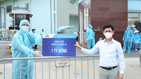 Tập đoàn Hòa Phát tiếp tục ủng hộ 3 tỷ đồng hỗ trợ công tác phòng chống dịch Covid-19