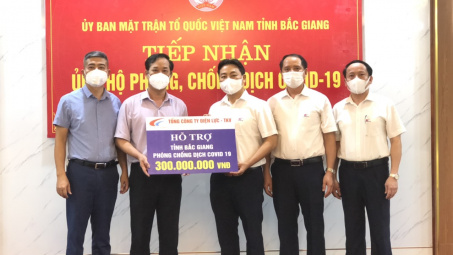TKV hỗ trợ tỉnh Bắc Giang 1 tỷ đồng để phòng, chống dịch COVID-19