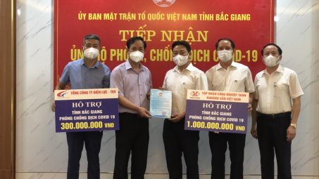 TKV tiếp tục ủng hộ 18,5 tỷ đồng hỗ trợ các địa phương công tác phòng chống dịch bệnh Covid-19