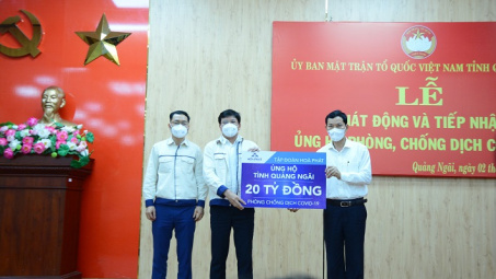 Hòa Phát ủng hộ tỉnh Quảng Ngãi 20 tỷ đồng phòng chống dịch Covid-19