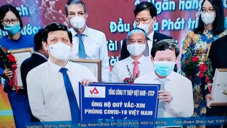VNSTEEL ủng hộ 5 tỷ đồng vào Quỹ Vắc-xin phòng Covid-19