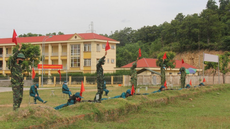 Công ty Cổ phần than Mông Dương: Tổ chức huấn luyện tự vệ năm 2021