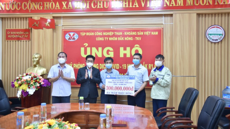 Công ty Nhôm Đắk Nông chung tay cùng cộng đồng đẩy lùi đại dịch Covid - 19