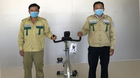 PTC2 trao tặng dụng cụ tập thể dục cho lực lượng vận hành tại tỉnh Quảng Ngãi