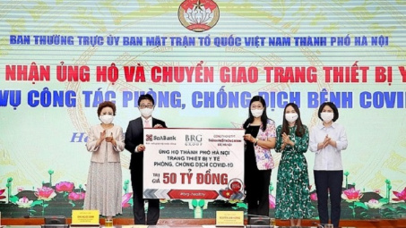 Tập đoàn BRG, Seabank cùng các đơn vị ủng hộ Hà Nội 50 tỷ đồng phòng, chống dịch Covid-19