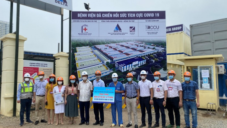 Rạng Đông tài trợ hệ thống chiếu sáng trị giá 1,8 tỉ đồng cho Bệnh viện Dã chiến Hồi sức tích cực COVID-19 tại quận Hoàng Mai