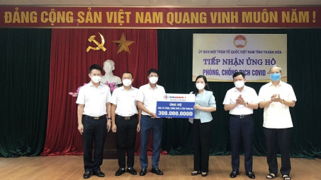 Tổng công ty Phát điện 1 ủng hộ tỉnh Thanh Hóa 300 triệu đồng để phòng, chống dịch COVID-19