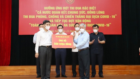 EVN tiếp tục ủng hộ 500 triệu đồng cho công tác phòng chống dịch COVID-19