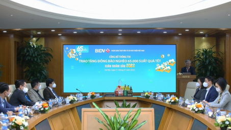BIDV dành tặng 65.000 phần quà Tết trị giá 32,5 tỷ đồng cho người nghèo