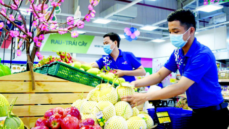 Sức mua trái cây nội, bánh mứt và thực phẩm bổ dưỡng của siêu thị Co.opmart, Co.opXtra bật tăng cao