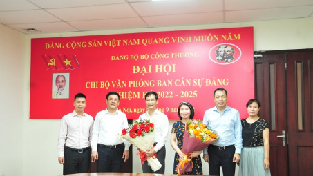 Chi bộ Văn phòng Ban cán sự đảng Bộ Công Thương tổ chức thành công Đại hội Chi bộ lần thứ hai, nhiệm kỳ 2022 – 2025