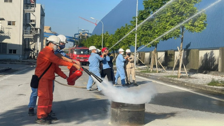Nhiệt điện Thái Bình: Nâng cao kiến thức, kỹ năng PCCC&CHCN năm 2022