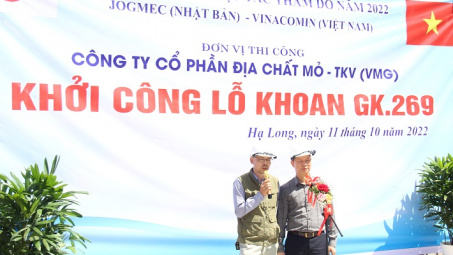 Khởi công công trình LK.GK269 thuộc Dự án hợp tác thăm dò giữa VINACOMIN với JOGMEC
