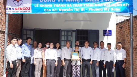 Nhiệt điện Phú Mỹ: Trao nhà Đại đoàn kết cho người nghèo tại địa phương năm 2022
