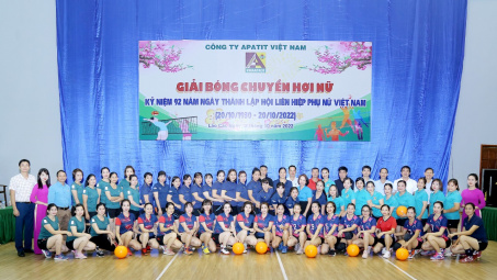 Công ty Apatit Lào Cai: Sôi nổi Giải bóng chuyền chào mừng ngày 20/10