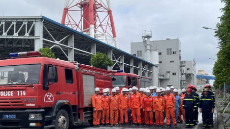 Nhiệt điện Thái Bình: Huy động sức mạnh, phối hợp thường xuyên nâng cao năng lực chữa cháy