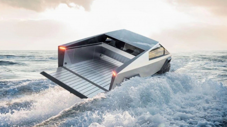 Tesla Cybertruck - Mẫu bán tải điện vừa chạy trên cạn vừa có thể băng qua sông