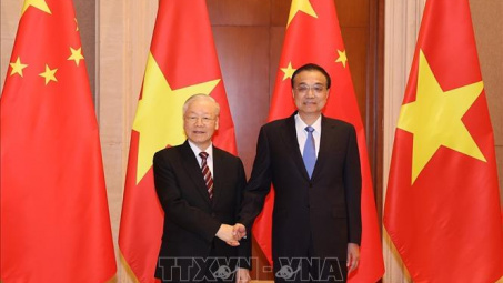 Tổng Bí thư Nguyễn Phú Trọng hội kiến Thủ tướng Quốc vụ viện Trung Quốc Lý Khắc Cường