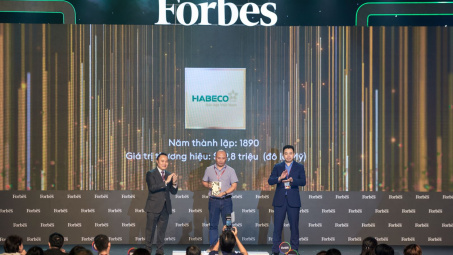 HABECO được vinh danh Top 25 Thương hiệu F&B dẫn đầu của Forbes Việt Nam